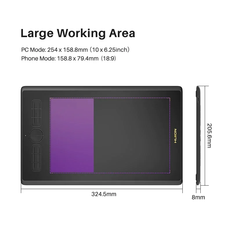 Drawing Tablet Battery Free Stylus - 2026 Inspiroy H610X منتجات الذكرى السنوية