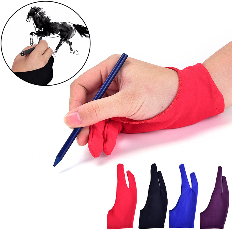Drawing Glove Two Finger Artist - قفازة مضادة للقاذورات للرسم الفني ،