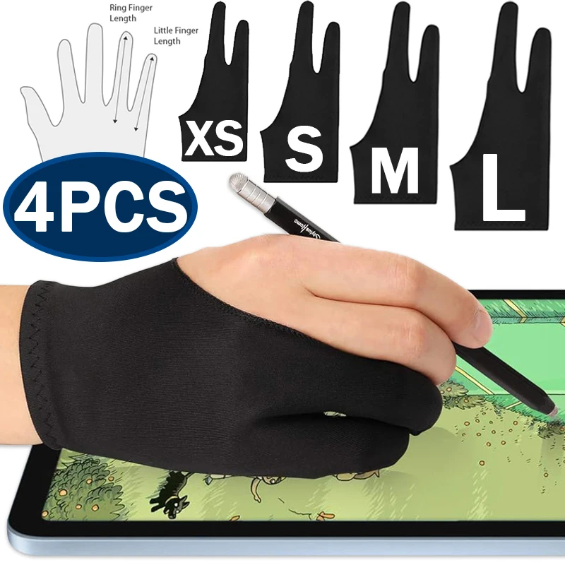 Drawing Glove Two Finger Artist - قفاز رسم بخاصية منع لمس راحة