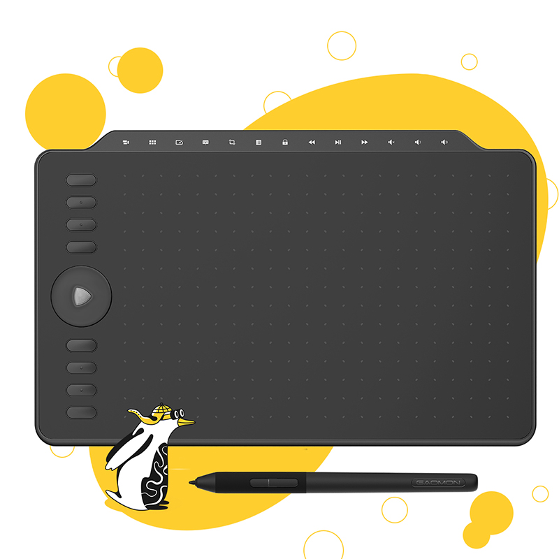 Graphics Tablet 13 Inch 8192 - GAOMON-جهاز لوحي للرسم ، دعم الميل