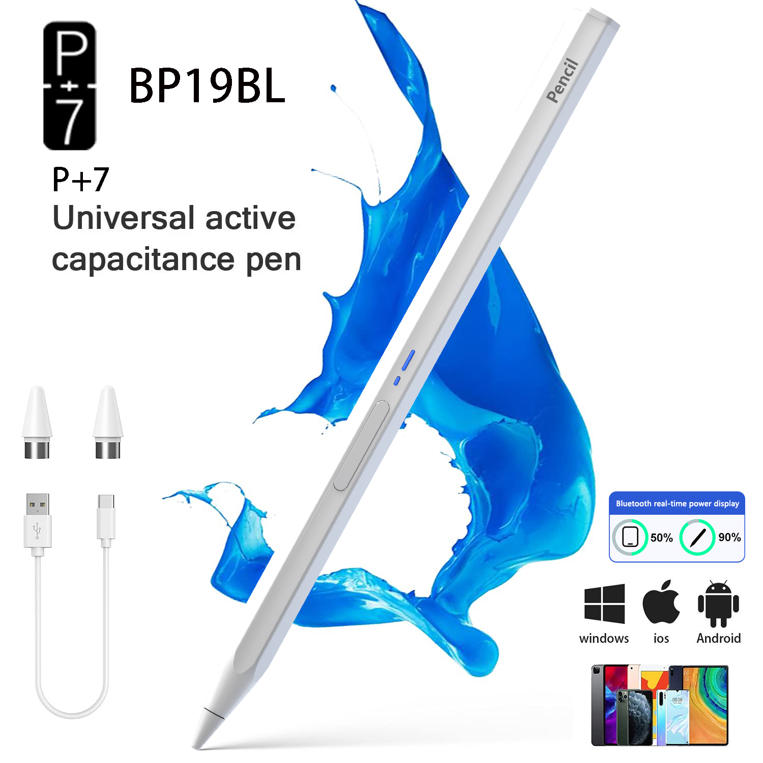 Drawing Tablet Standalone Android - قلم ستايلس سداسي الشكل P+7 عالمي