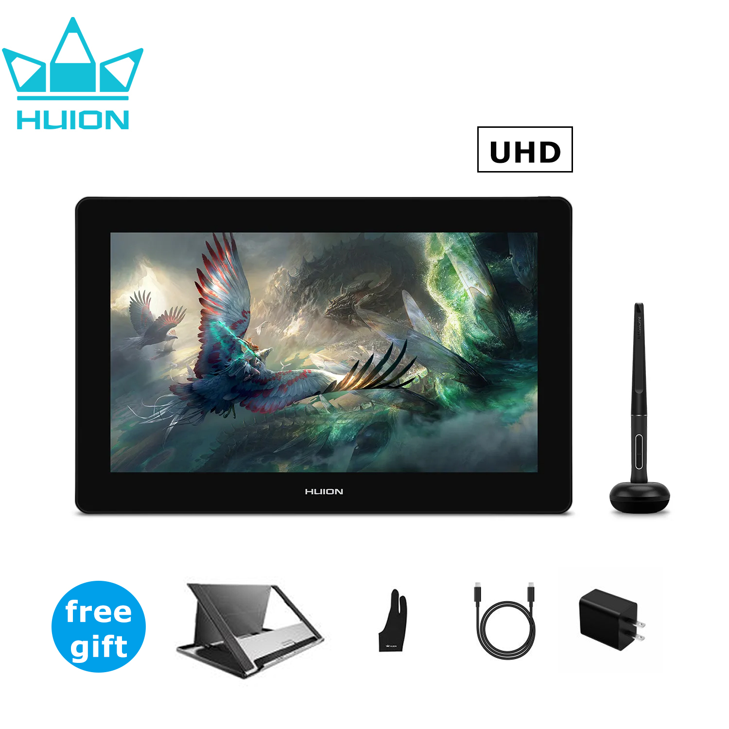 Pen Display 4K 16 Inch - جهاز لوحي لرسومات سلسلة Huion-Kamvas Pro