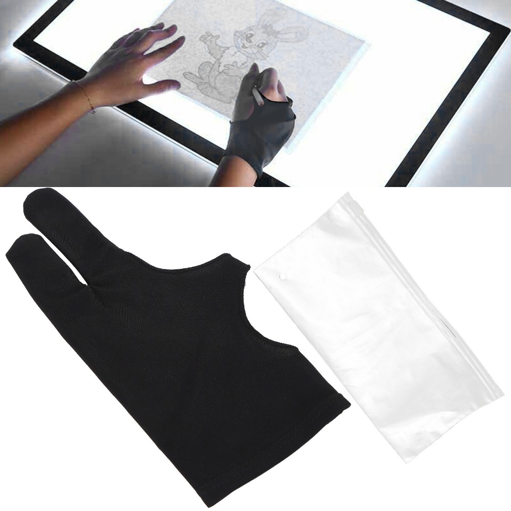 زوج من قفازات الرسم المتينة بت - مراجعة Drawing Glove Two Finger Artist وسعره
