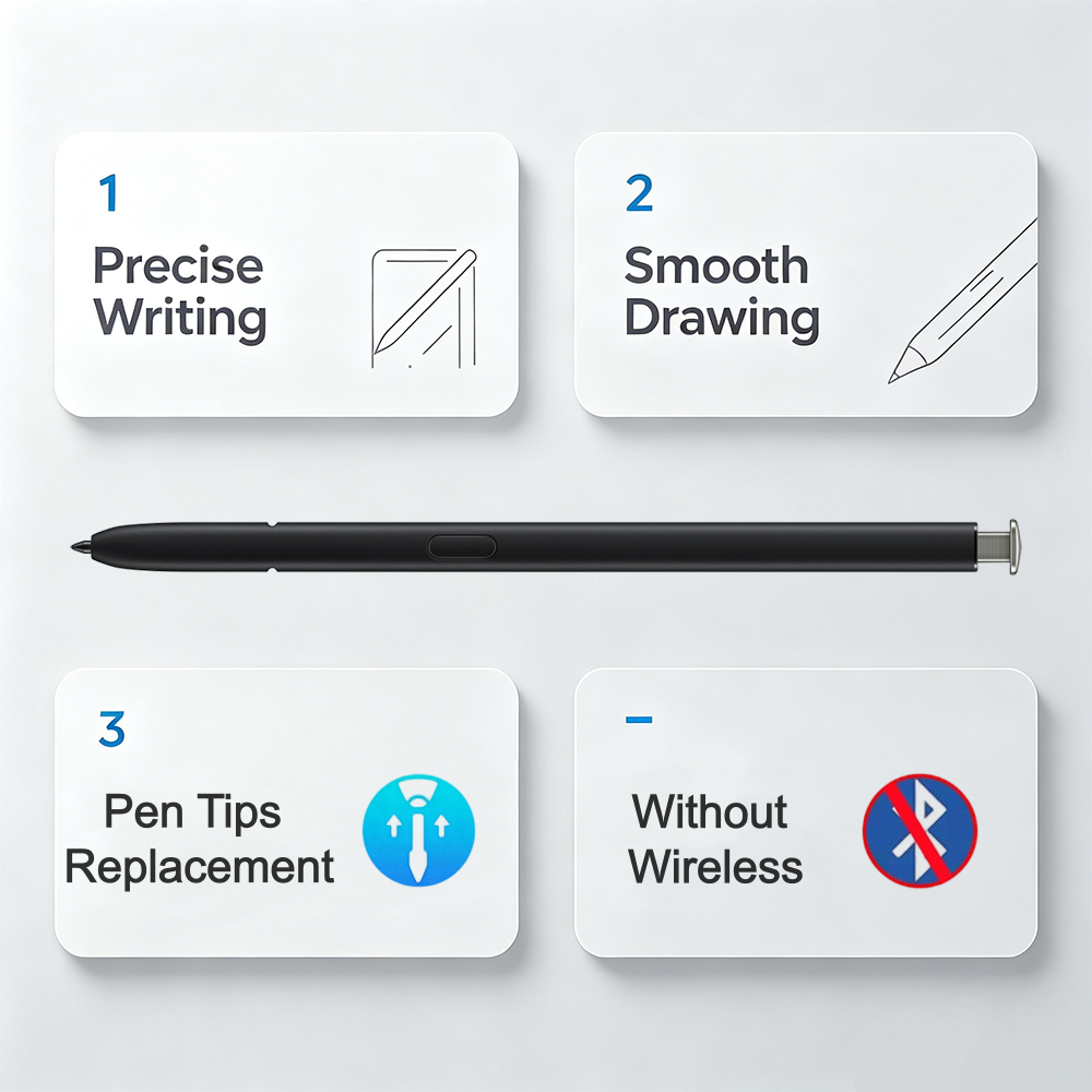 قلم ستايلس S23 Ultra ورؤوس بدي - مراجعة Replacement Pen Nibs Stylus وسعره