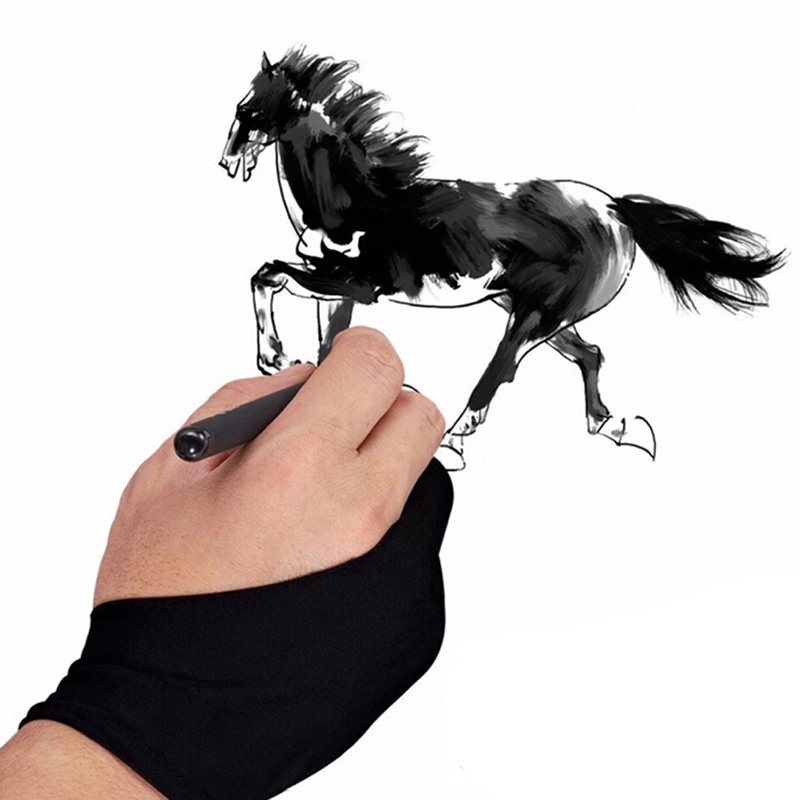 قفازة مضادة للقاذورات للرسم ال - مراجعة Drawing Glove Two Finger Artist وسعره