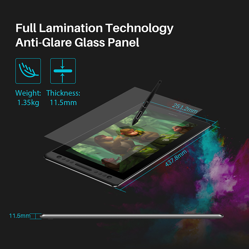جهاز لوحي للرسومات من HUION، ش - مراجعة Drawing Tablet With Screen 15.6 Inch وسعره
