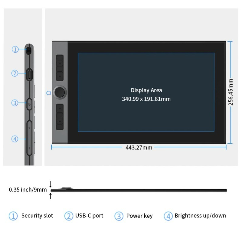شاشة رسومات 15.6 بوصة من نوع A - مراجعة Drawing Tablet With Screen 15.6 Inch وسعره
