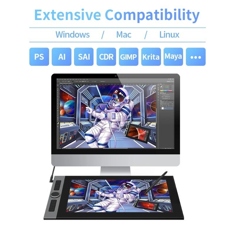 شاشة رسومات 15.6 بوصة من نوع A - مراجعة Drawing Tablet With Screen 15.6 Inch وسعره