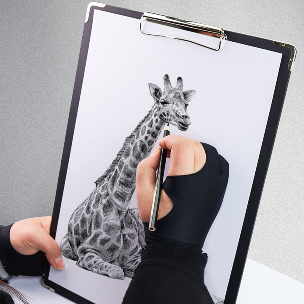زوج من قفازات الرسم المتينة بت - مراجعة Drawing Glove Two Finger Artist وسعره