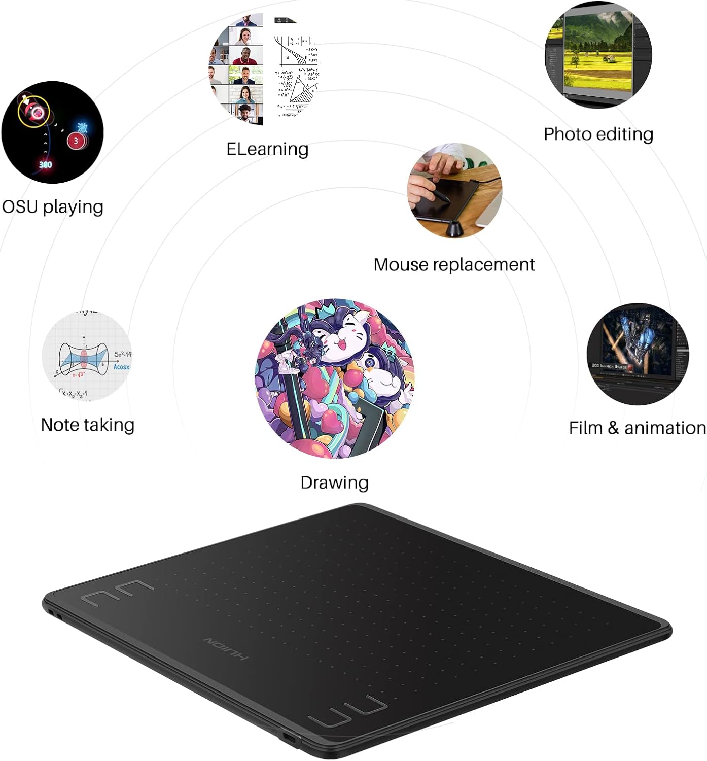 HUION HS64 جهاز كمبيوتر لوحي ل - مراجعة Drawing Tablet Standalone Android وسعره