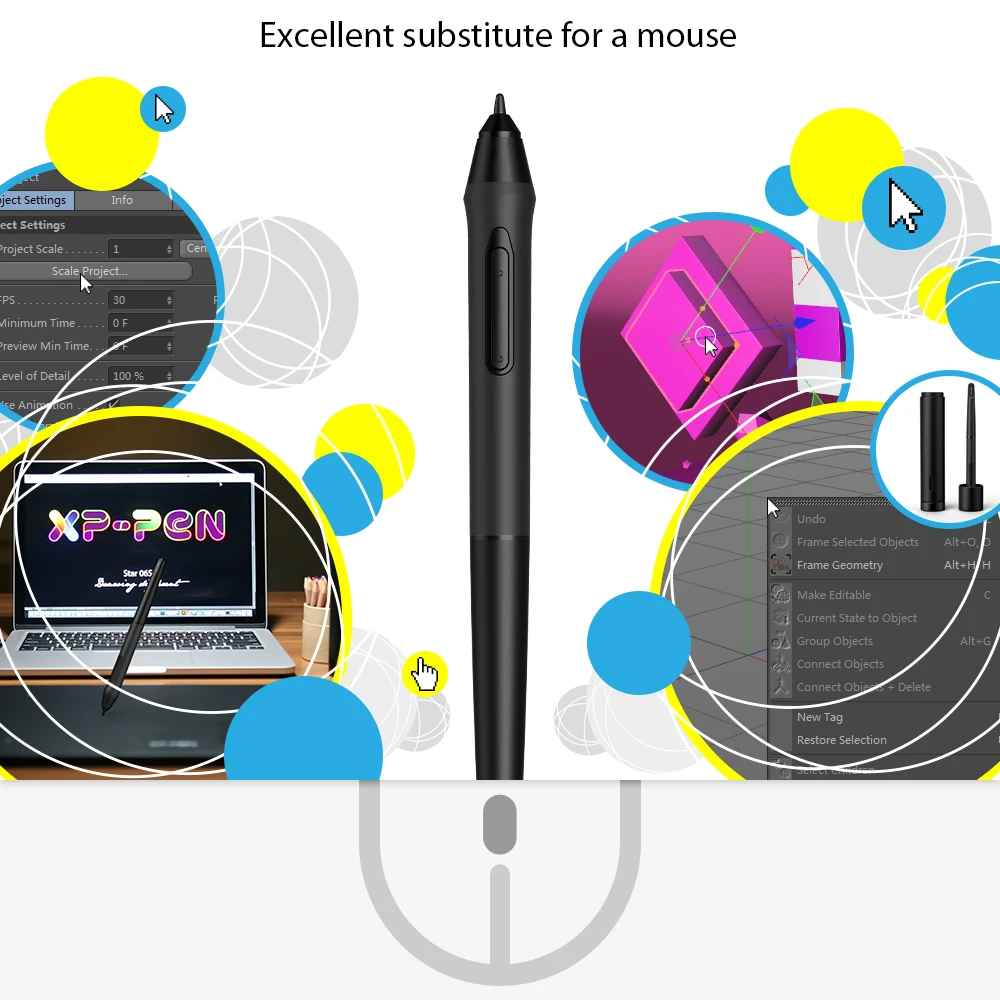 قلم رقمي سلبي بدون بطارية، طرا - مراجعة Drawing Tablet Battery Free Stylus وسعره