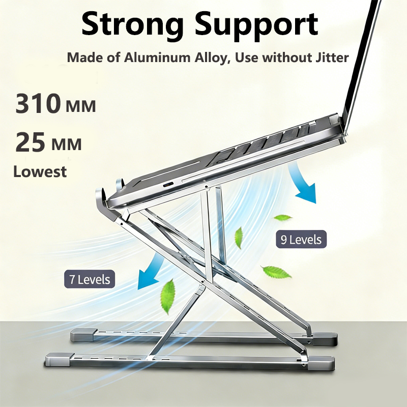 حامل لابتوب ماك بوك قابل للطي  - مراجعة Tablet Stand Adjustable Aluminum وسعره