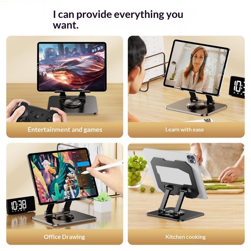 عالمي 360 °   حامل أجهزة لوحية - مراجعة Tablet Stand Adjustable Aluminum وسعره