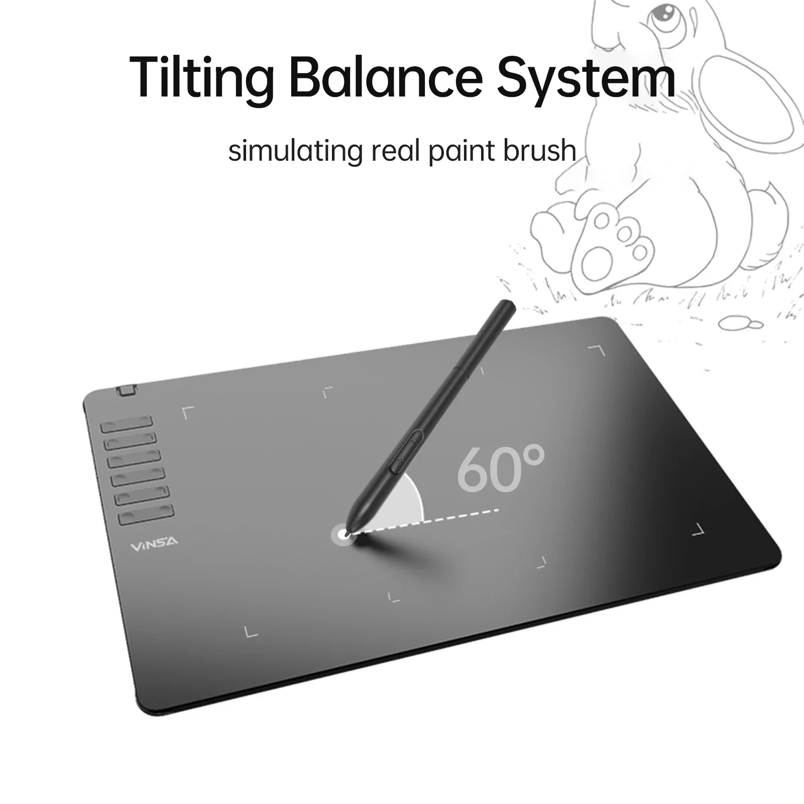 VINSA T1161 جهاز لوحي للرسم ال - مراجعة Drawing Tablet Battery Free Stylus وسعره