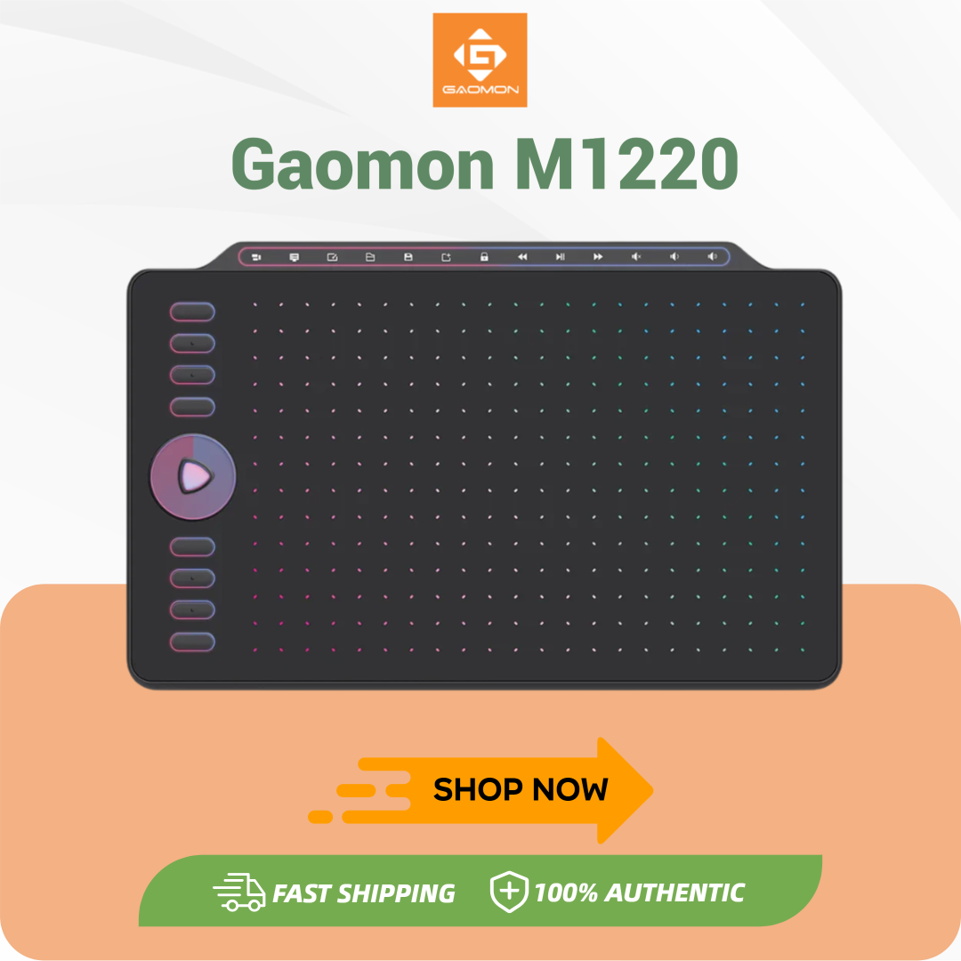 تابلت الرسم GAOMON M1220 مقاس  - مراجعة Graphics Tablet 13 Inch 8192 وسعره