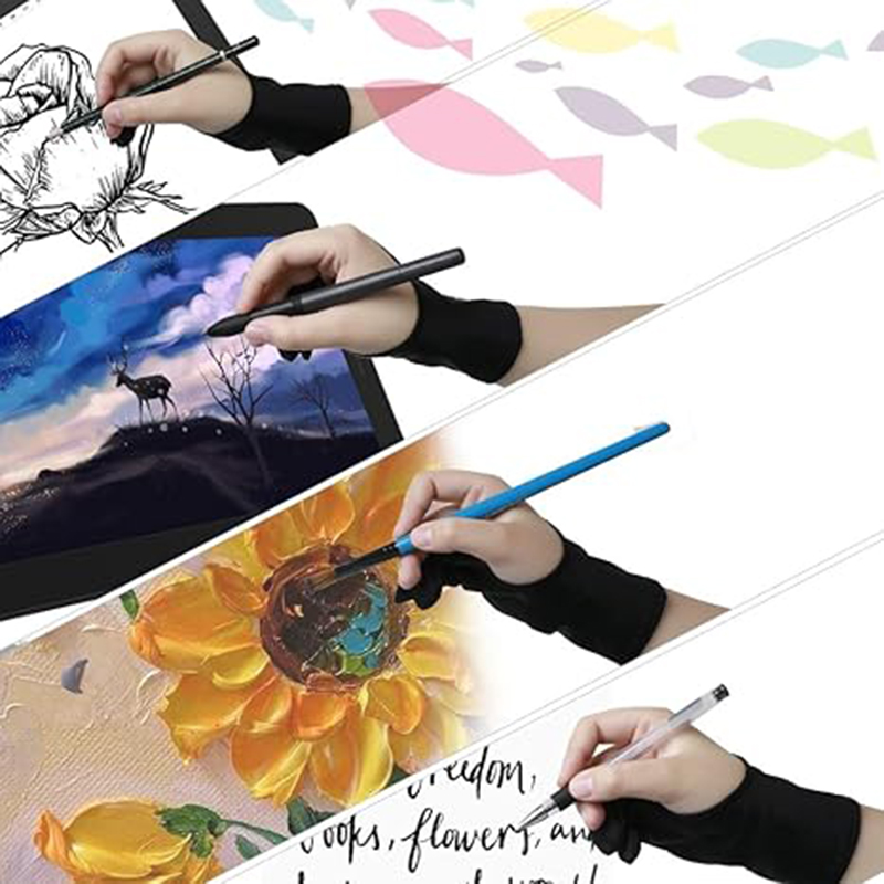قفاز Gaomon Artist قفاز رسم بإ - مراجعة Drawing Glove Two Finger Artist وسعره