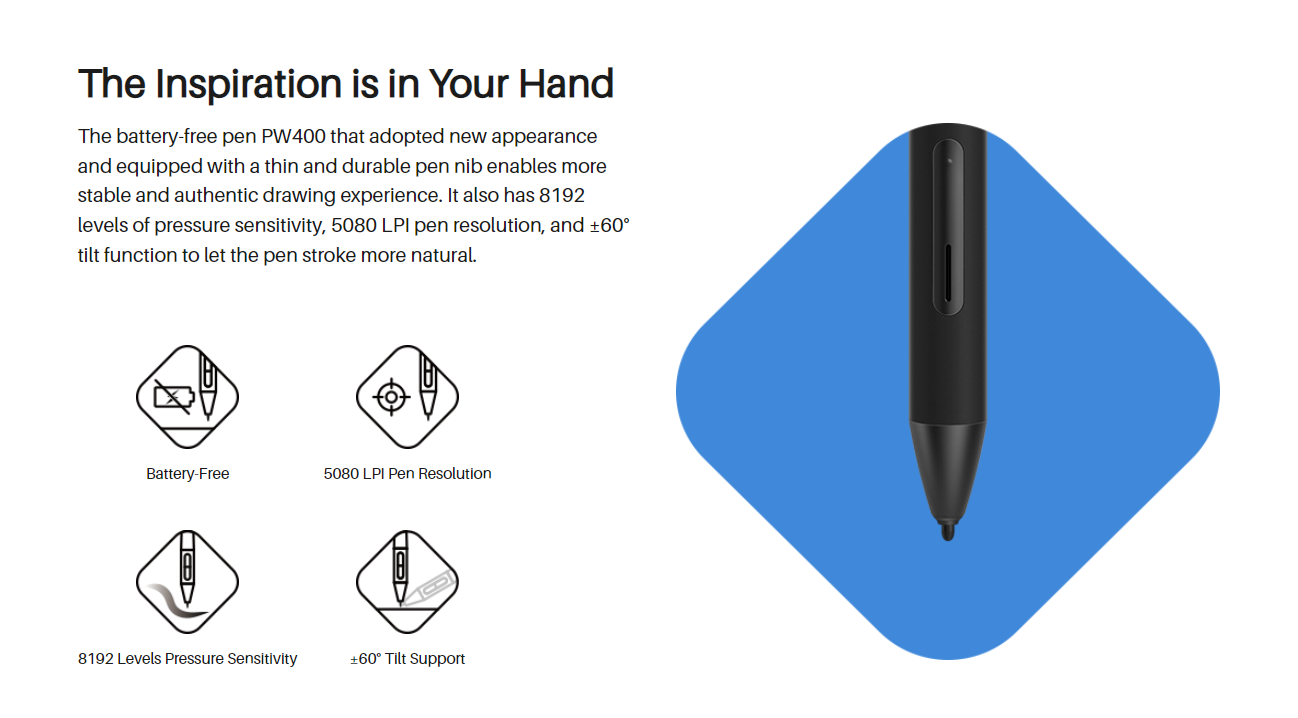 قلم رقمي RTP-700 بدون بطارية م - مراجعة Drawing Tablet Battery Free Stylus وسعره