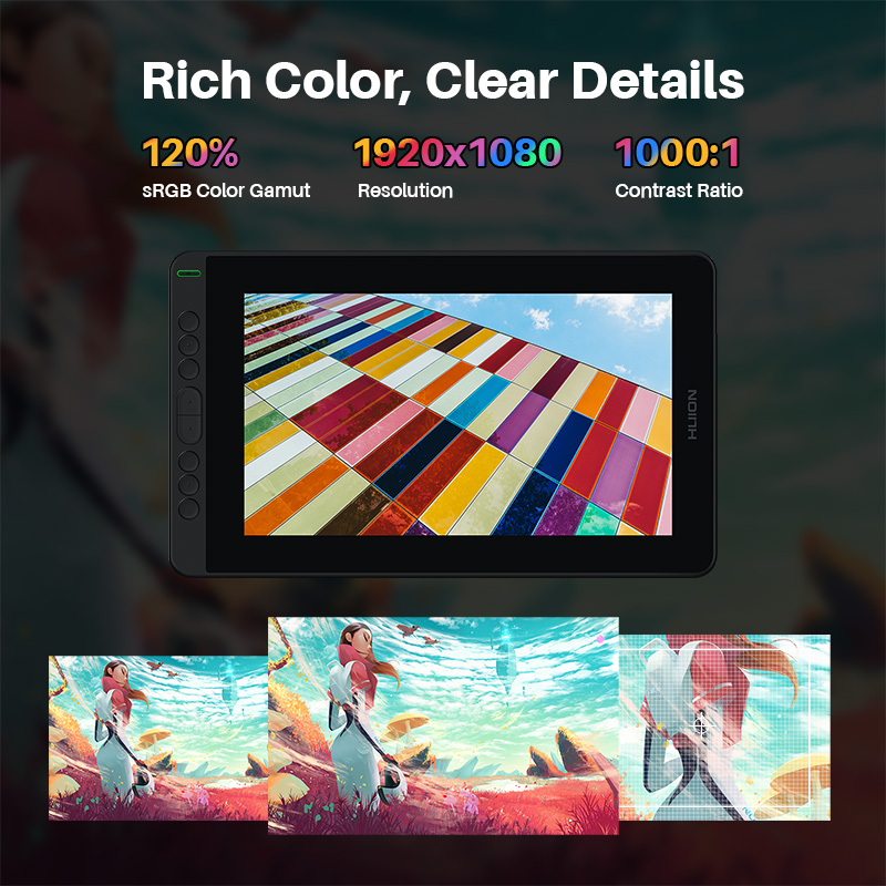 HUION Kamvas 12 جهاز كمبيوتر ل - مراجعة Drawing Tablet Standalone Android وسعره